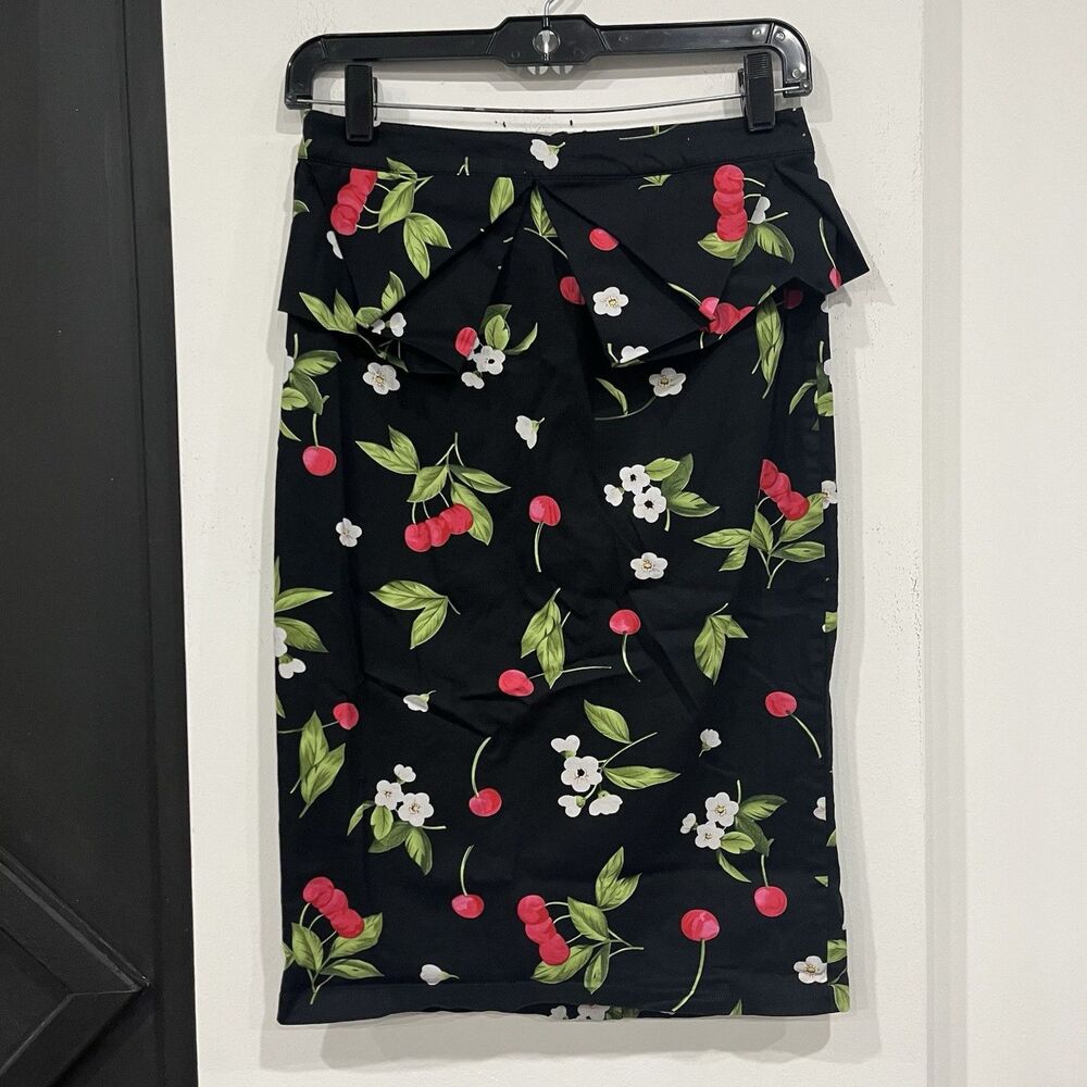 Grace Karin Retro Rockabilly Pinup Cherry Pencil Skirt Size Small
